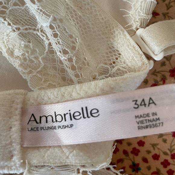 Ambrielle Lace Plunge Push-up Bra - Picture 3 of 3